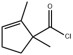 2-Cyclopentene-1-carbonyl chloride, 1,2-dimethyl- (9CI) 结构式