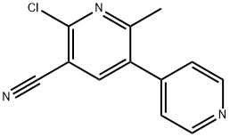 6-CHLORO-2-METHYL-3,4'-BIPYRIDINE-5-CARBONITRILE Structure
