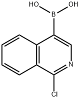 (1-氯-4-异喹啉)-硼酸, 848841-48-5, 结构式