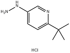 Pyridine,2-(1,1-dimethylethyl)-5-hydrazinyl-,hydrochloride  (1:1) Struktur