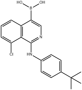 1-(4-tert-butylphenylaMino)-8-chloroisoquinolin-2(1H)-ylboronic acid Structure