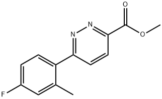 6-(4-Fluoro-2-methylphenyl)pyridazine-3-carboxylic acid methyl ester Structure