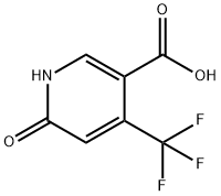 6-ヒドロキシ-4-(トリフルオロメチル)ニコチン酸 化学構造式