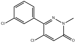 5-クロロ-6-(3-クロロフェニル)-2-メチルピリダジン-3(2H)-オン 化学構造式