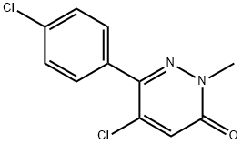 5-クロロ-6-(4-クロロフェニル)-2-メチルピリダジン-3(2H)-オン 化学構造式
