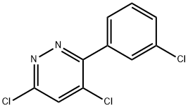 4,6-ジクロロ-3-(3-クロロフェニル)ピリダジン 化学構造式