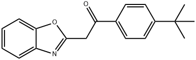 2-(1,3-ベンゾキサゾール-2-イル)-1-(4-TERT-ブチルフェニル)エタノン 化学構造式