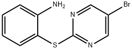 2-[2-(アミノフェニル)チオ]-5-ブロモピリミジン 化学構造式