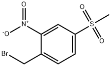 1-(BROMOMETHYL)-4-(METHYLSULFONYL)-2-NITROBENZENE
 Structure