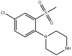 1-[2-CHLORO-4-(METHYLSULFONYL)PHENYL]PIPERAZINE
 Struktur