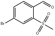 4-ブロモ-2-(メチルスルホニル)ベンズアルデヒド 化学構造式