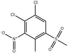 1,2-DICHLORO-4-METHYL-5-(METHYLSULFONYL)-3-NITROBENZENE
 Structure