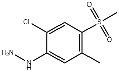 (2-氯-5-甲基-4-(甲基磺酰基)苯基)肼 结构式