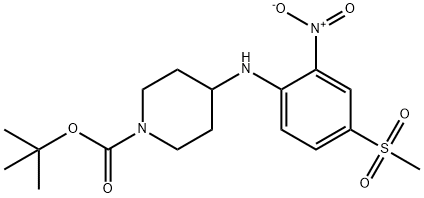 1-BOC-4-[4-(METHYLSULFONYL)-2-NITROPHENYL]PIPERIDIN-4-AMINE
 Structure