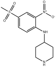 N-[4-(METHYLSULFONYL)-2-NITROPHENYL]PIPERIDIN-4-AMINE
 Struktur
