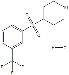 4-{[3-(TRIFLUOROMETHYL)PHENYL]SULFONYL}PIPERIDINEHYDROCHLORIDE
 Struktur