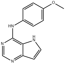 5H-Pyrrolo(3,2-d)pyrimidin-4-amine, N-(p-methoxyphenyl)- 结构式