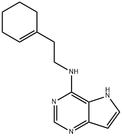 5H-Pyrrolo(3,2-d)pyrimidin-4-amine, N-(2-(1-cyclohexen-1-yl)ethyl)- 结构式