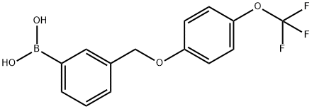 3-[[4'-(トリフルオロメトキシ)フェノキシ]メチル]フェニルボロン酸 化学構造式