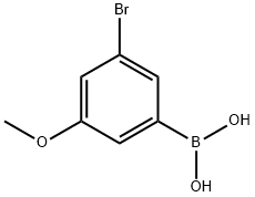 3-ブロモ-5-メトキシフェニルボロン酸 化学構造式