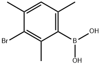 3-ブロモ-2,4,6-トリメチルフェニルボロン酸 化学構造式