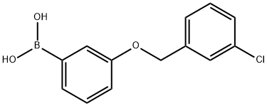 3-(3'-氯苄氧基)苯基硼酸,849062-33-5,结构式