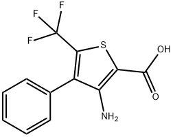 3-AMINO-4-PHENYL-5-(TRIFLUOROMETHYL)THIOPHENE-2-CARBOXYLIC ACID Structure