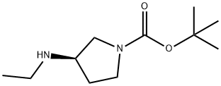 (S)-tert-butyl 3-(ethylamino)pyrrolidine-1-carboxylate Struktur