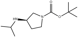 (3R)-3-[(1-甲基乙基)氨基]-1-吡咯烷甲酸叔丁酯 结构式
