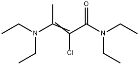 2-chloro-3-(diethylamino)-N,N-diethyl-2-butenamide Struktur