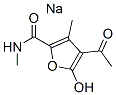 sodium 4-acetyl-5-hydroxy-N,3-dimethylfuran-2-carboxamidate Structure