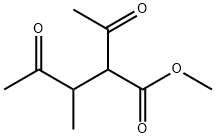 methyl 2-acetyl-3-methyl-4-oxovalerate Struktur
