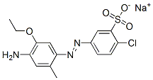 sodium 5-[(4-amino-5-ethoxy-o-tolyl)azo]-2-chlorobenzenesulphonate Structure