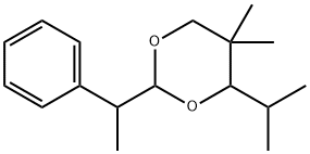 4-isopropyl-5,5-dimethyl-2-(1-phenylethyl)-1,3-dioxane 结构式
