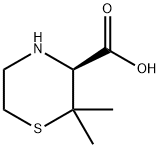 (3S)-2,2-DIMETHYL-1,4-THIAZINANE-3-CARBOXYLIC ACID 结构式