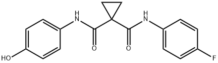 环丙烷-1,1-二甲酸 N-(4-氟苯基)酰胺 N'-(4-羟基苯基)酰胺 结构式