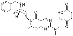 5-Pyrimidinecarboxamide, N-(8-benzyl-3-beta-nortropanyl)-2-(dimethylam ino)-4-ethoxy-, monomaleate Structure