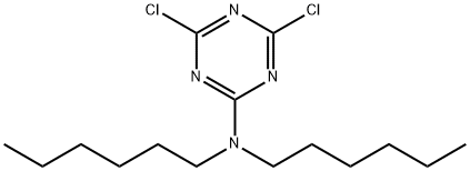 4,6-二氯-N,N-二已基-1,3,5-三嗪-2-胺 结构式