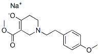 sodium methyl 1,2,5,6-tetrahydro-1-[2-(4-methoxyphenyl)ethyl]-4-oxidonicotinate 结构式