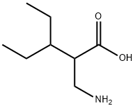 Pentanoic  acid,  2-(aminomethyl)-3-ethyl- Struktur