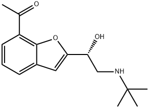 2-(2-(tert-Butylamino)-1-hydroxyethyl)-7-benzofuranyl methyl ketone Struktur