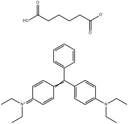 [4-[[4-(diethylamino)phenyl]phenylmethylene]-2,5-cyclohexadien-1-ylidene]diethylammonium hydrogen adipate  Structure