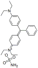 diethyl[4-[[4-(diethylamino)phenyl]phenylmethylene]-2,5-cyclohexadien-1-ylidene]ammonium sulphamate 结构式
