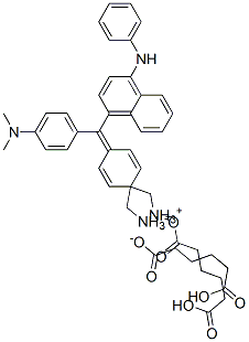 [4-[[4-anilino-1-naphthyl][4-(dimethylamino)phenyl]methylene]cyclo-2,5-hexadien-1-ylidene]dimethylammonium hydrogen adipate 结构式