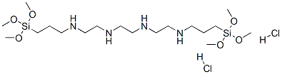 N,N'-bis[2-[[3-(trimethoxysilyl)propyl]amino]ethyl]ethylenediamine dihydrochloride Structure