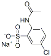 sodium 2-acetamido-5-chlorobenzenesulphonate Struktur