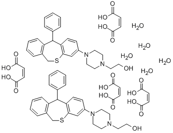 1-Piperazineethanol, 4-(6,11-dihydro-11-phenyldibenzo(b,e)thiepin-3-yl )-, (Z)-2-butenedioate, hydrate (2:4:5) 结构式