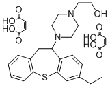 3-Ethyl-11-(4-(2-hydroxyethyl)piperazino)-10,11-dihydrodibenzo(b,f)thi epin bis(maleate) Structure