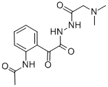Benzeneacetic acid, 2-(acetylamino)-alpha-oxo-, 2-((dimethylamino)acet yl)hydrazide|