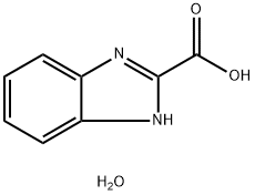 1H-苯并咪唑-2-甲酸单水化合物 结构式
